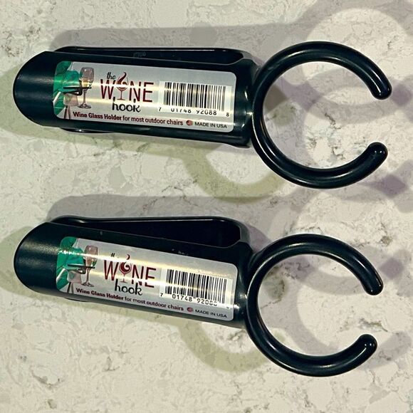 *3/$20* Wine hook for outdoor chairs in black, new without tags, set of 2 - Picture 6 of 6
